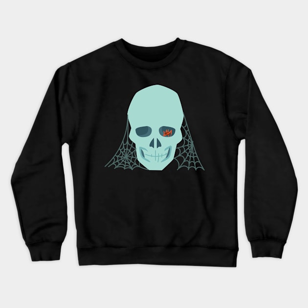 Halloween Spider skull Crewneck Sweatshirt by holidaystore